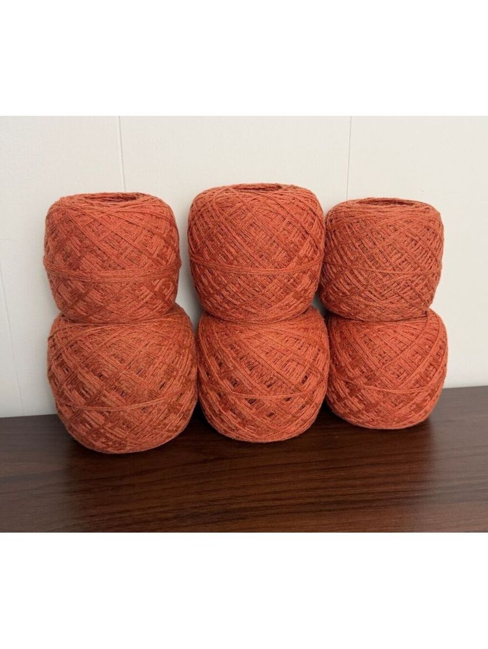 Reclaimed Cotton Blend DK Yarn 1420 Yds Pumpkin Orange 620g (6 Cakes)